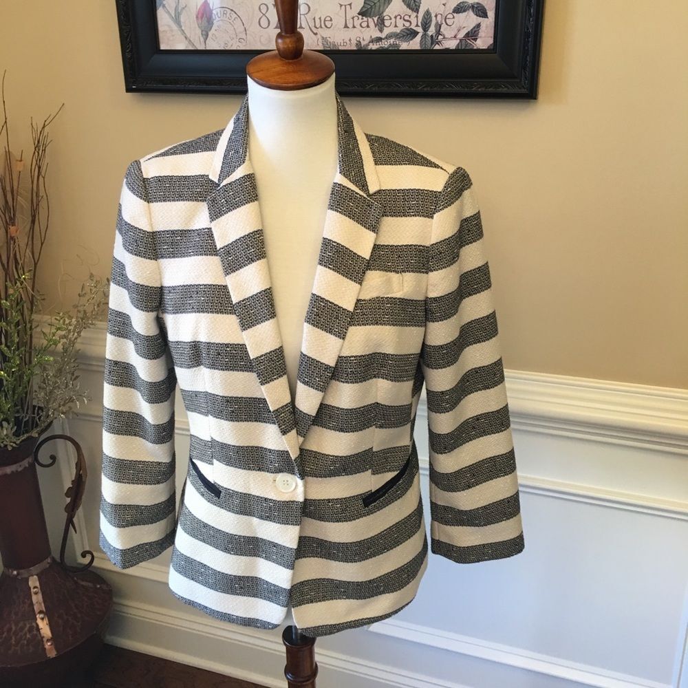 The Limited Striped Blazer Sz M